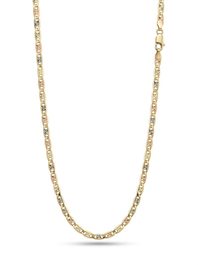 Cadena de oro 14k tejido valentino florentina con estrella mod 5832 - 3.5 mm
