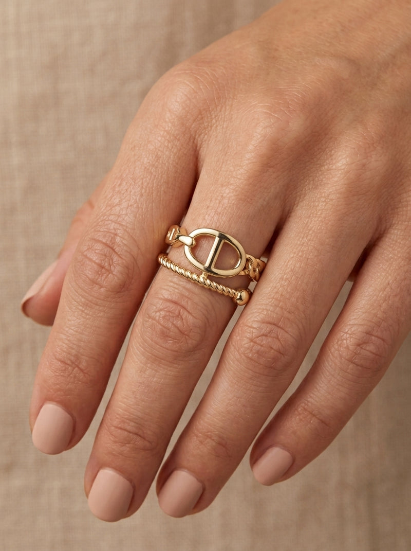 Anillo de oro 10k tipo diseñador mod 5579