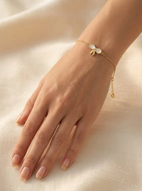 Pulsera de oro 14k diseño de moño Mod LM5265 - 18 cm
