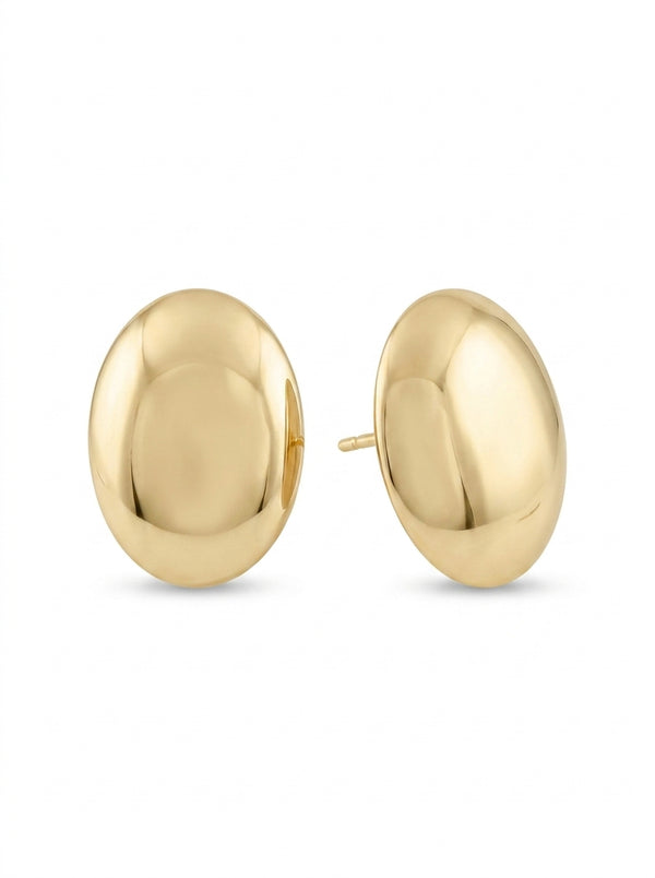Arracadas de oro 10k  bombachas Mod LM5378 - 2 cm