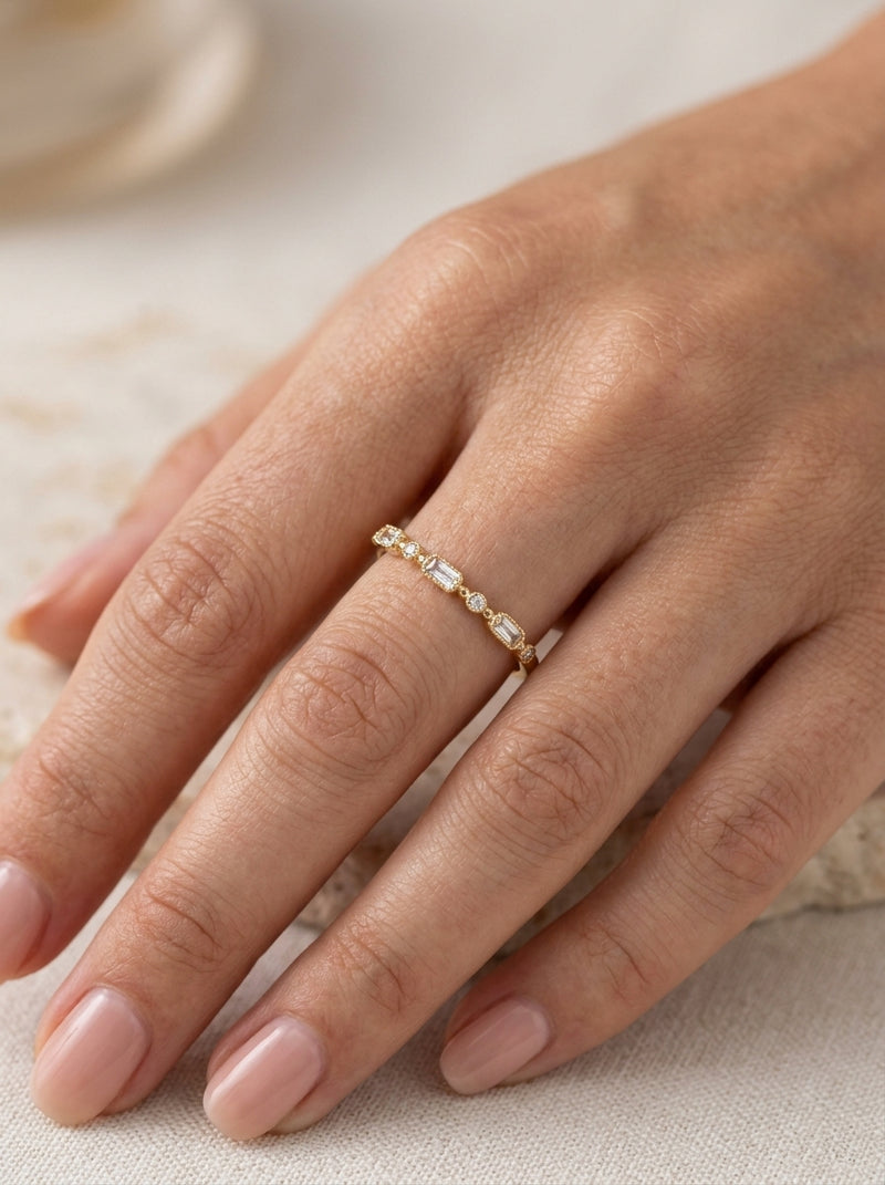 Anillo de oro 14k diseño maison Mod 5861