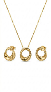 Set ovalado en oro 14k Mod. LM5082