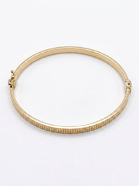 Aro delgado de oro 14k tipo diseñador hueco Mod LL5170 - 18 cm x 3 mm