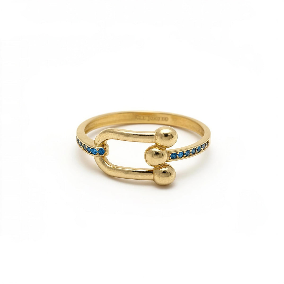 Anillo de oro 10k tipo diseñador hueco Mod. LM 5029