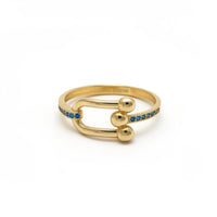 Anillo de oro 10k tipo diseñador hueco Mod. LM 5029