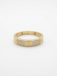 Anillo delgado de oro 10k tipo diseñador con circonias mod 5744