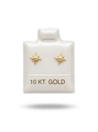 Broquel de oro 10k delgado diseño estrella de Belén lustrada (de bolitas) Mod 5678