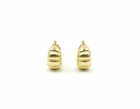 Arracadas bombé de oro 14k