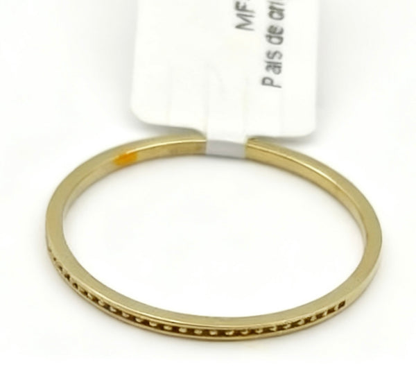 Media churumbela acabado diamantado de oro 14k