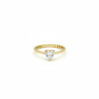 Anillo de oro 14k con circonia en forma de corazón Mod. 146515