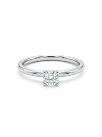 Anillo solitario de oro blanco 14k y diamante de laboratorio Mod LM5298