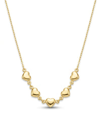 Gargantilla de oro 14k diseño de corazones Mod LM5318 - 45 cm