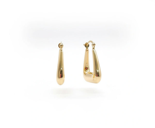 Arracadas acabado espejo de oro 14k