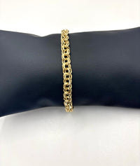 Pulso tejido chino sólido de oro 14k