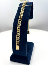 Pulso tejido chino sólido de oro 14k