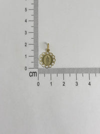 Medalla de Flor de la Virgen de oro 14k