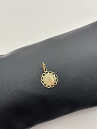 Medalla de Flor de la Virgen de oro 14k