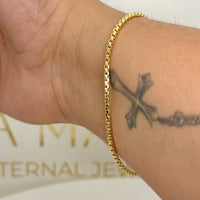 Pulsera tejido militar  de oro 14k Mod. 3120