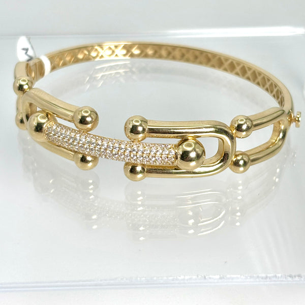 Aro tipo diseñador de oro 14k Mod.106186