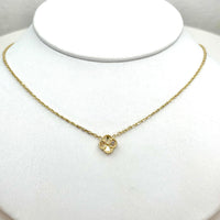 Gargantilla de trébol mediano de Oro 14k