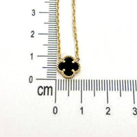 Gargantilla de Oro 14k Trébol de onix