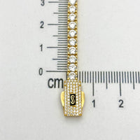 Pulsera tipo tenis de oro 14k de diseñador mod circular 1221