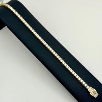 Pulsera tipo tenis de oro 14k de diseñador mod circular 1221