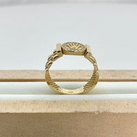 Anillo de diseñador de oro 14k mod 3485