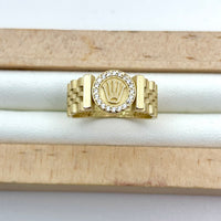 Anillo de diseñador de oro 14k mod 3485