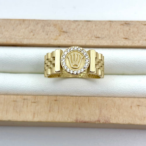 Anillo de diseñador de oro 14k mod 3485