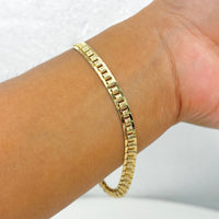 Pulsera tipo diseñador de oro 14k Mod. 4318