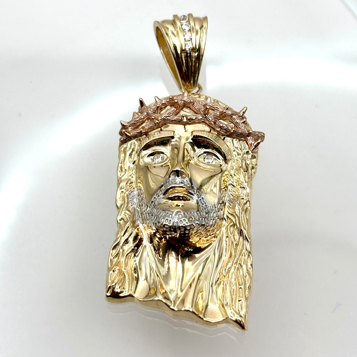Dije del divino Rostro de oro 14k Mod 64482