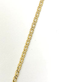 Cadena Tejido Doble Rombo de oro 14k