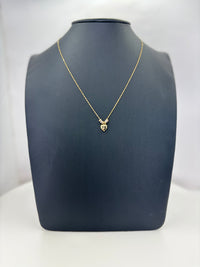 Gargantilla con Aros de Corazón de oro 14k