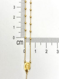 Rosario de oro amarillo 14k 45 cm 1 mm