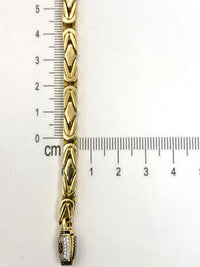 Pulseta tejido bizantino de oro 14k