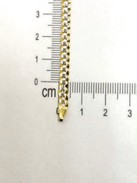 pulsera cubana diamantada de oro 14k kids