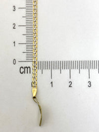 Pulsera barbada diamantada de oro 14k kids
