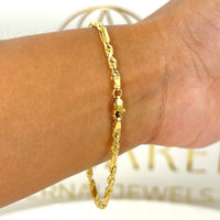 Pulsera torsal fígaro de oro 14k Mod. 2913