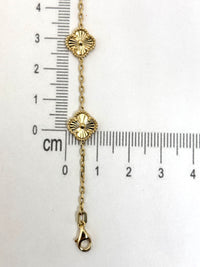 Pulsera de treboles de oro 14k medianas doradas