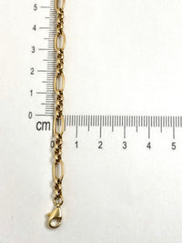 pulsera 3x1 doble de oro 14k