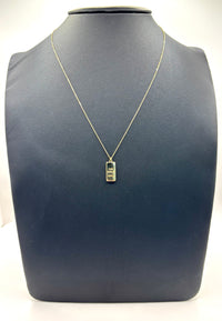 Gargantilla de lingote de oro 14k