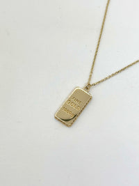 Gargantilla de lingote de oro 14k