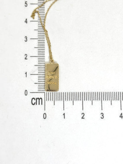 Gargantilla de lingote de oro para dama