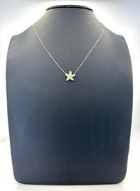 Gargantilla de estrella de mar de oro 14k