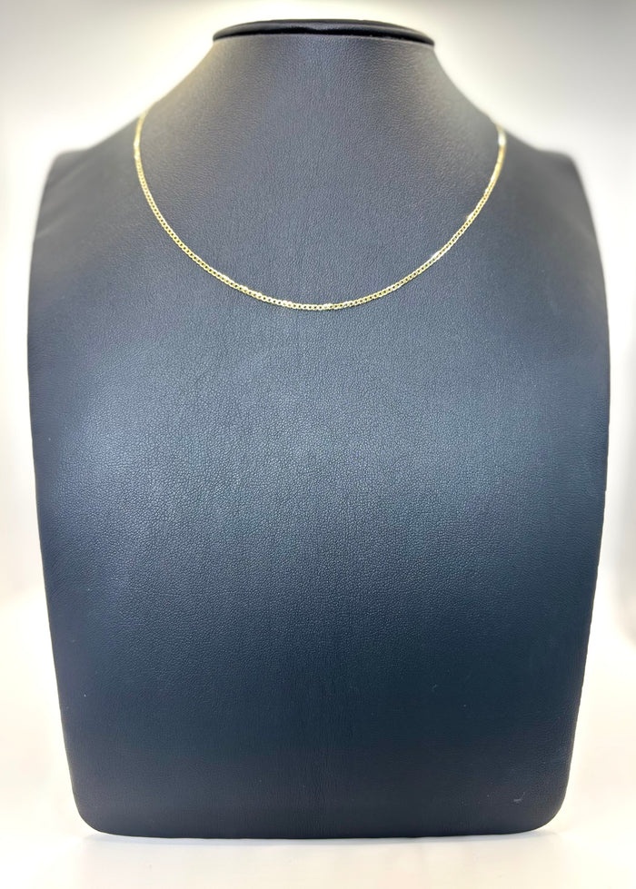 Cadena cubana de oro 14k 40 cm