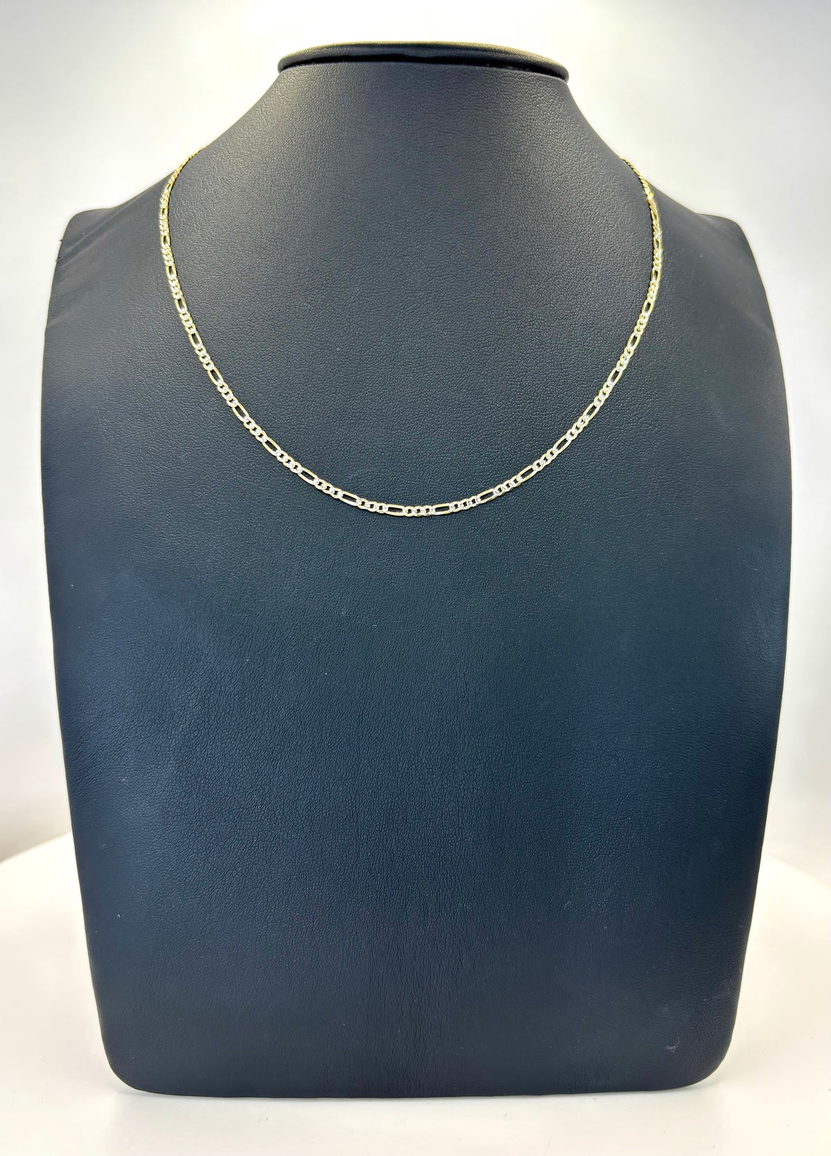 Cadena 3x1 diamantada de oro 14k 45 cm