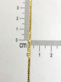 Cadena de oro corte navaja amarilla de oro 14k