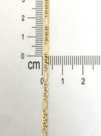 Cadena tejido navaja especial diamantada de oro 14k 45 cm