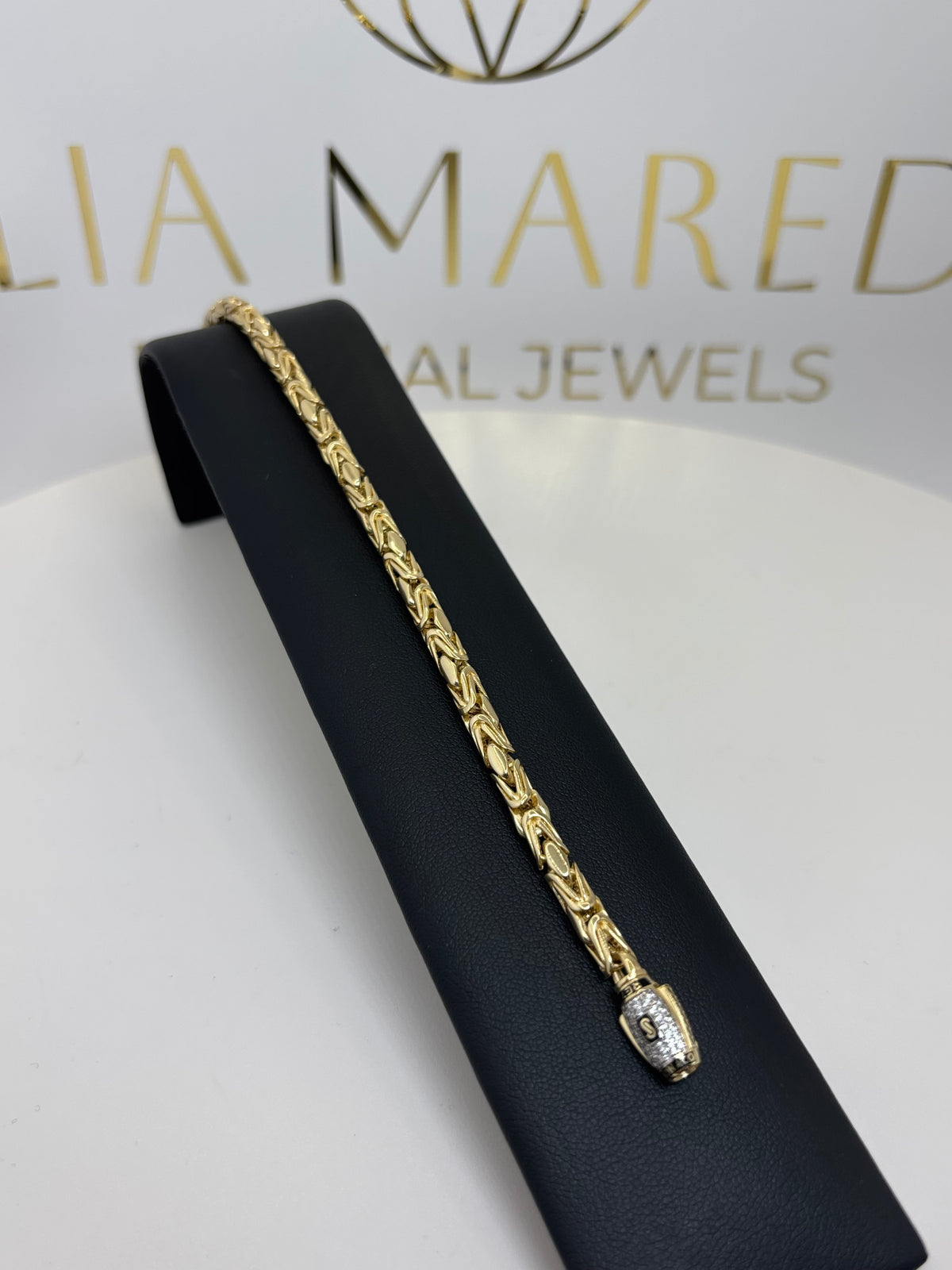 Pulso bizantino de oro 14k